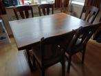 te koop : tafel met 6 stoelen,, Ophalen, Gebruikt