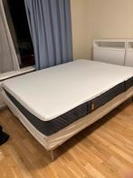 Boxspring bed inclusief Emma matras, Huis en Inrichting, Slaapkamer | Bedden, Ophalen, Wit, Tweepersoons, Zo goed als nieuw