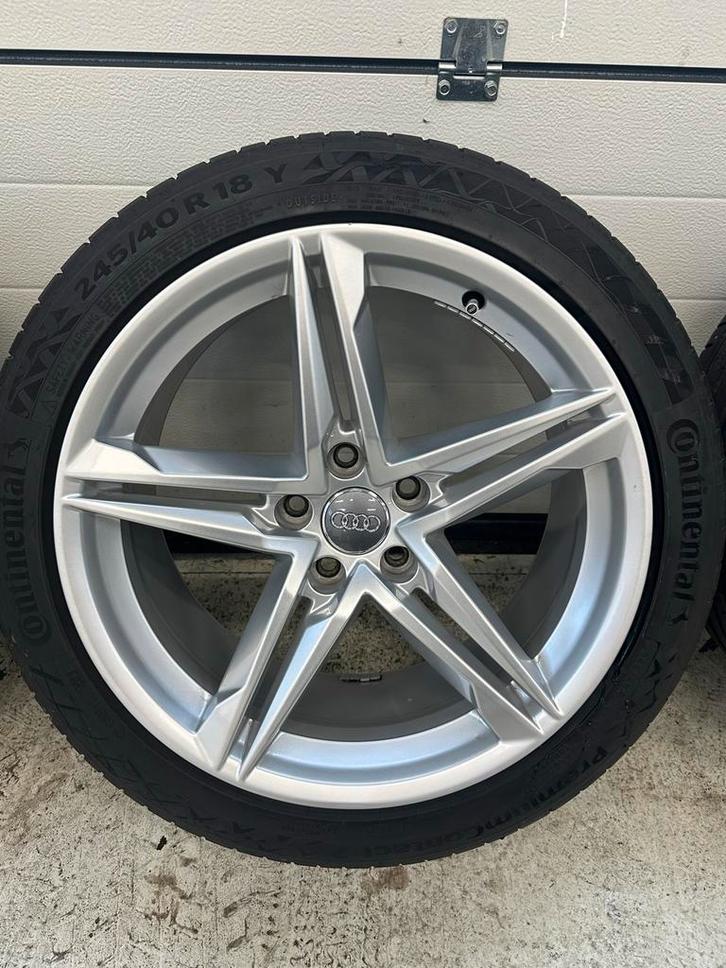 Audi Velgen met Zomerbanden 18 inch, Auto-onderdelen, Banden en Velgen, Banden en Velgen, Zomerbanden, 18 inch, 245 mm, Personenwagen