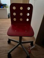Rode Bureaustoel met Wieltjes, Huis en Inrichting, Stoelen, Ophalen, Gebruikt, Eén, Rood