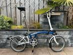 Nette brompton vouwfiets met verlengde zadelpen, Brompton, 16 tot 18 inch, Versnellingen, Ophalen of Verzenden