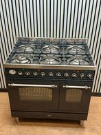Luxe Boretti Fornuis 6 pits antraciet/chroom 2 ovens 90 cm, Witgoed en Apparatuur, Fornuizen, Fornello Esperta, Ophalen of Verzenden