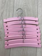 8 roze baby hangers hout, Ophalen of Verzenden, Zo goed als nieuw