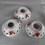 3 vintage porseleinen bobeches / kroonluchter schaaltjes, Ophalen