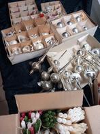 Antieke kerstballen en kaarsen, gablonzer, pieken, Gebruikt, Ophalen