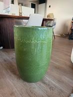 Groene keramieken plantenpot - 63cm hoog, Tuin en Terras, Bloempotten, Ophalen, 40 cm of meer, Rond, Binnen