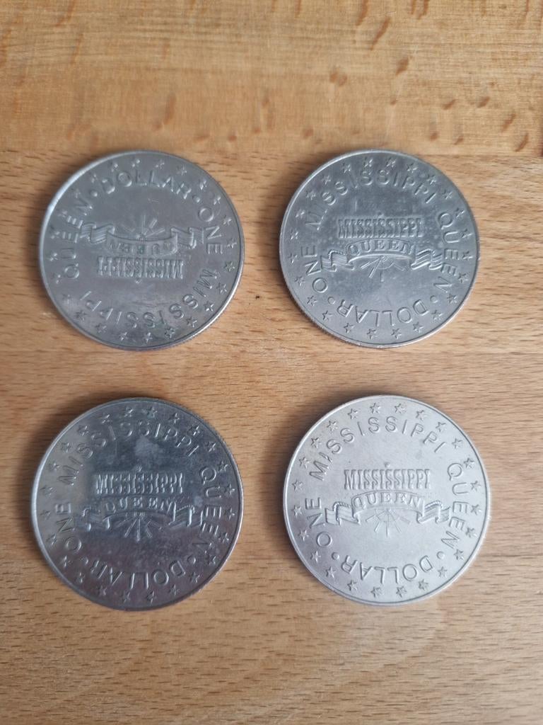 Mississippi Queen One Dollar munt, Postzegels en Munten, Munten | Nederland, Ophalen of Verzenden, Vóór koninkrijk, Overige waardes