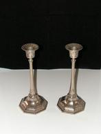 2 Verzilverde Kandelaars, Gebruikt, ., Ophalen of Verzenden, .