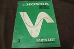 Honda CB750 K1 K2 1971 motorcycle parts list CB750 SOHC K1, Ophalen of Verzenden, Honda