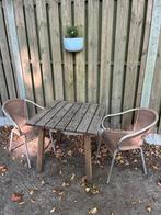 Hardhouten Tuintafel Vierkant 80x80cm, Ophalen, Gebruikt, Vierkant, Hout