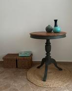 Wijntafeltje/ Brocante tafeltje/Bijzettafel/Tafeltje, Ophalen, Zo goed als nieuw, Rond