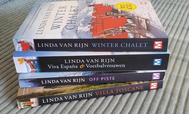 LINDA van RIJN, o.a. winter chalet, villa Toscane, off piste, Boeken, Thrillers, Zo goed als nieuw, Nederland, Ophalen of Verzenden