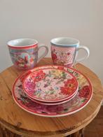 Servies set: mokken, bordjes en bord AH roos eekhoorn, Ophalen of Verzenden