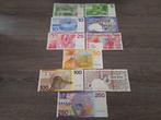 Set 10 guldenbiljetten 5 t/m 250 gulden (1966-1997), Postzegels en Munten, Bankbiljetten | Nederland, Ophalen of Verzenden, 250 gulden