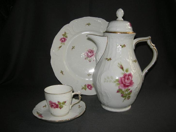 Rosenthal Sanssouci Menuet donkerrode roos, div. losse delen, Antiek en Kunst, Antiek | Servies los, Ophalen of Verzenden