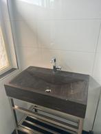 Natuursteen RVS badmeubel, Ophalen, Gebruikt, 50 tot 100 cm, Minder dan 100 cm