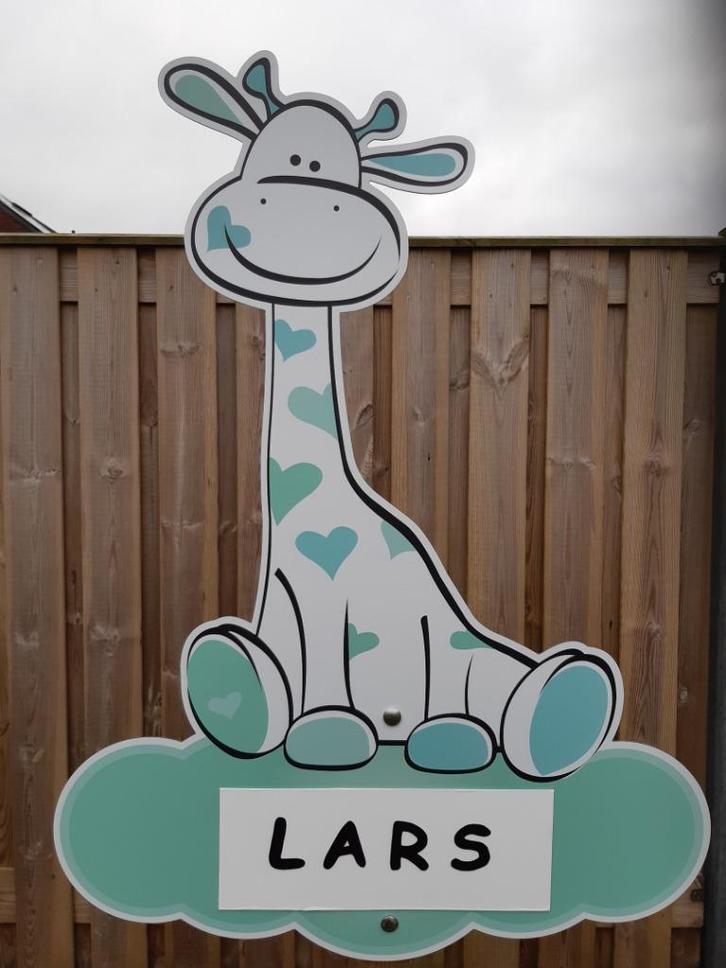 Geboortebord Mintgroen te huur/huren, Kinderen en Baby's, Kraamcadeaus en Geboorteborden, Zo goed als nieuw, Geboortebord, Ophalen