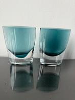 Twee grijsblauwe Krosno Makora eclips vazen, Huis en Inrichting, Woonaccessoires | Vazen, Overige kleuren, Ophalen of Verzenden