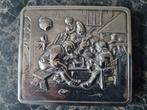 Oud Verzilverd Sigarettendoosje., Antiek en Kunst, Antiek | Goud en Zilver, Ophalen of Verzenden