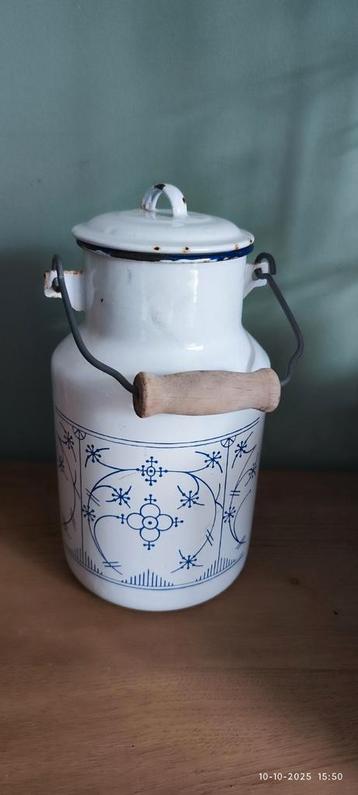 Emaille Melkbus Brocante - Tegel Print beschikbaar voor biedingen