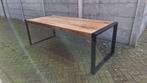 Super mooie en nette eettafel mangohout stalen frame, Ophalen, 200 cm of meer, 50 tot 100 cm, Zo goed als nieuw