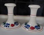 Boerenbont Boch kandelaar 2x nieuwstaat, Ophalen of Verzenden, Keramiek of Aardewerk