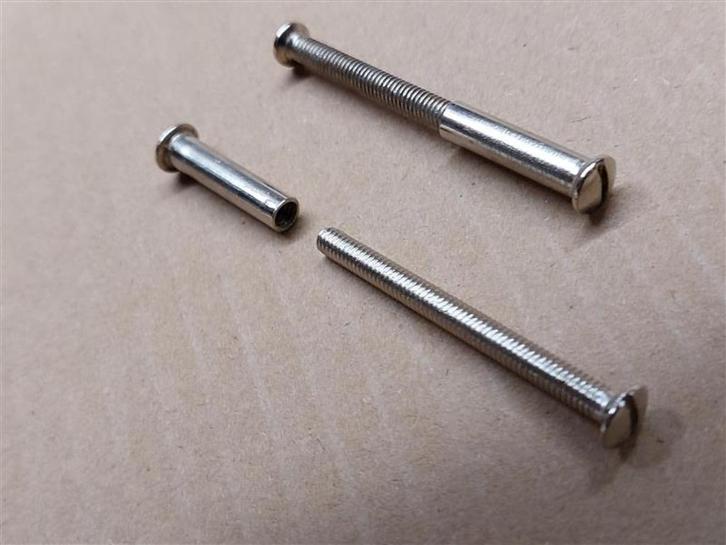 Koppelbouten (patentbouten) in RVS of vernikkeld, Doe-het-zelf en Verbouw, IJzerwaren en Bevestigingsmiddelen, Nieuw, Bouten of Moeren