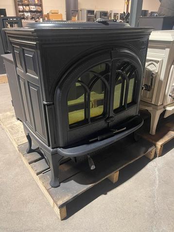  demo jotul f600 cb 10 kwhoutkachel  blue black emaille