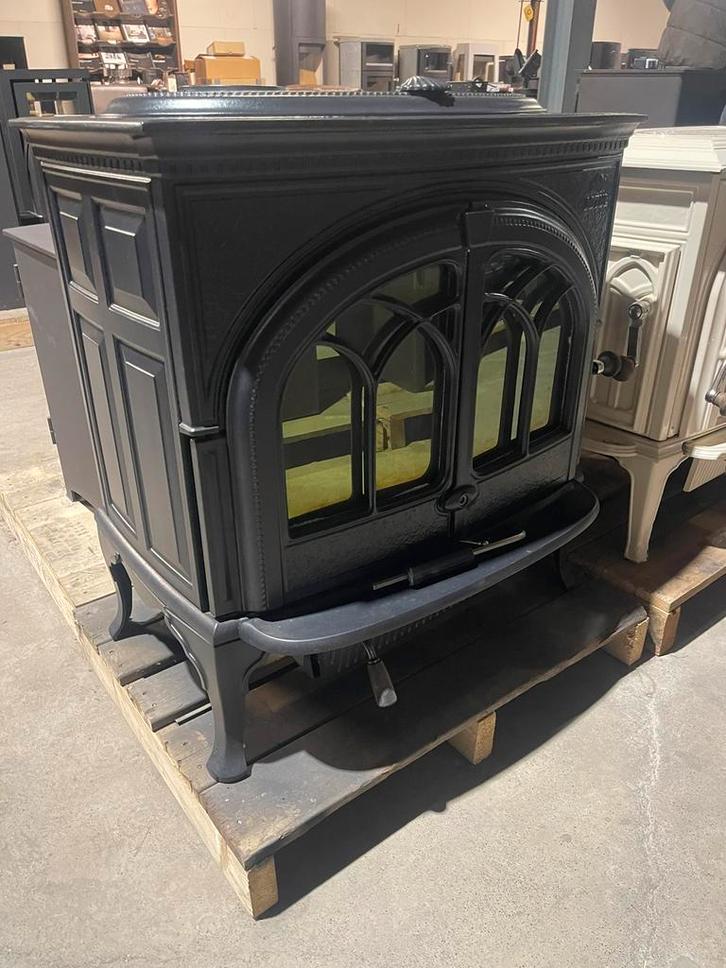 demo jotul f600 cb 10 kwhoutkachel  blue black emaille, Huis en Inrichting, Kachels, Zo goed als nieuw, Vrijstaand, Houtkachel