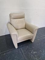 Fauteuil beige / wit leer, Ophalen, Gebruikt, /, /