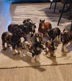 9 Porseleinen Staffordshire clydesdale melba ware Paarden, Antiek en Kunst, Ophalen of Verzenden