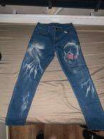Blauwe Skeleton Jeans MAAT 28, Kleding | Heren, Spijkerbroeken en Jeans, W32 (confectie 46) of kleiner, Blauw, Ophalen of Verzenden