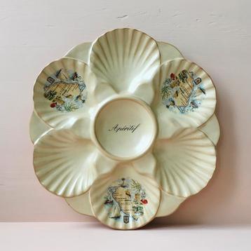 Puntgaaf Frans oesterbord / coquillebord - Vendee beschikbaar voor biedingen