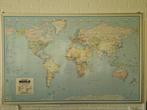 Wereld wandkaart 101,5x158 cm, Boeken, Atlassen en Landkaarten, Wereld, Zo goed als nieuw, Landkaart, Ophalen