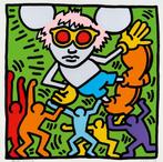 Ingelijste poster Keith Haring 'Andy Mouse', Ophalen, Gebruikt, Met lijst, Vierkant