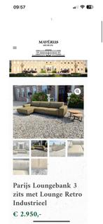 ZGAN Industriële Parijs Hoekbank - Cognac - 320 x 150, Huis en Inrichting, Banken | Bankstellen, Ophalen, -, Hoekbank, 300 cm of meer