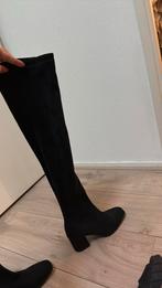 Over de knie laars zwart. Suede, Ophalen, Hoge laarzen, Zwart, Zo goed als nieuw