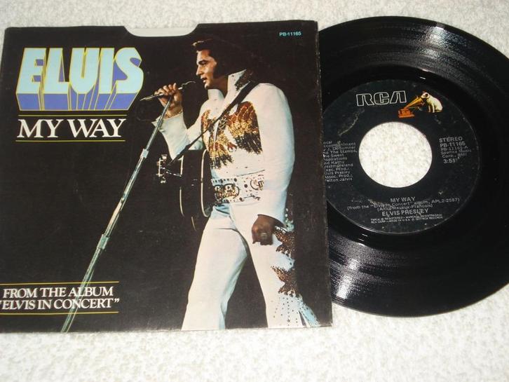 Elvis Presley    My Way  America The Beautiful   Usa    Orgi, Cd's en Dvd's, Vinyl Singles, Zo goed als nieuw, Single, 7 inch