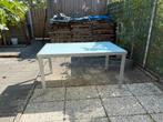 Gratis tafel 1 x 1.60m glas en metaal, Ophalen, Zo goed als nieuw