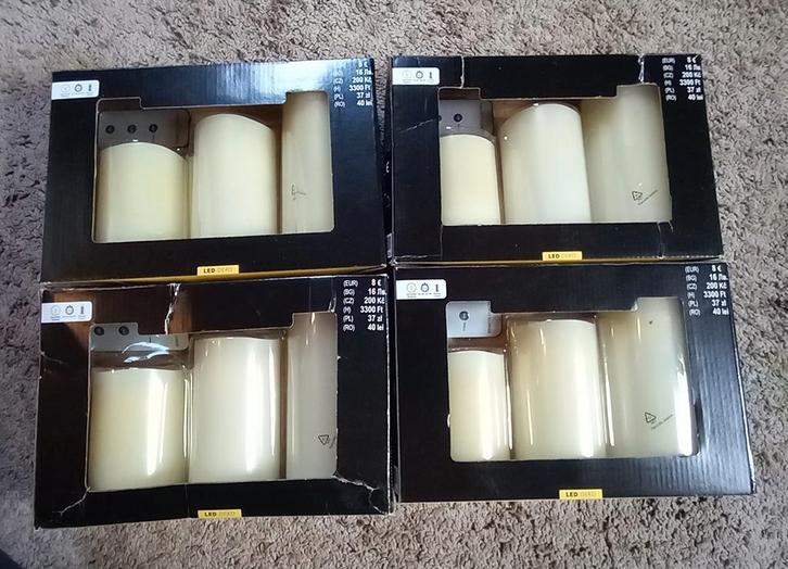 LED Kaarsen Set, Huis en Inrichting, Woonaccessoires | Kandelaars en Kaarsen, Minder dan 25 cm, Overige materialen, Crème, Ophalen