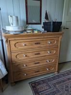 Antieke grenen commode, Ophalen, Gebruikt, 100 tot 150 cm, 3 of 4 laden