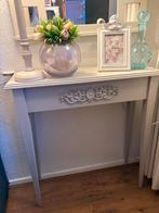 Warm Beige Sidetable - 75x27x80 cm, Gebruikt, 50 tot 100 cm, Ophalen of Verzenden, Overige houtsoorten