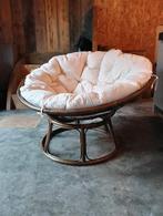 Rotan Papasan Stoel met Kussen, Huis en Inrichting, Stoelen, Ophalen, Bruin, Bohemian, Zo goed als nieuw