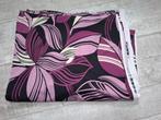 lilac lila paarse viscose stretch bladeren print stof lap, Ophalen, Overige materialen, 120 cm of meer, Paars