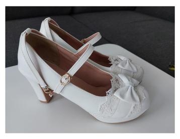 Rockabilly Mary Jane witte schoenen met hak (gothic/lolita) beschikbaar voor biedingen