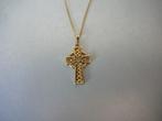 Goldplated Keltisch kruis aan ketting NU 25 euro, Sieraden, Tassen en Uiterlijk, Verzenden, Overige materialen