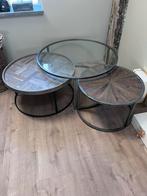 Riviera maison set tafels salontafels, Ophalen, 50 tot 100 cm, Rond, Zo goed als nieuw