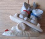 Olifanten beeldje - twee verliefde olifantjes op wipwap, Ophalen of Verzenden, Zo goed als nieuw, Dier