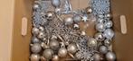 Zilverkleurige kerstversiering, Diversen, Kerst, Ophalen of Verzenden, Gebruikt