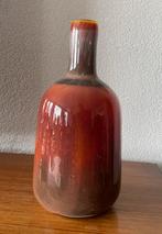 Vaas handgeblazen glas Fidrio, Minder dan 50 cm, Glas, Oranje, Ophalen of Verzenden